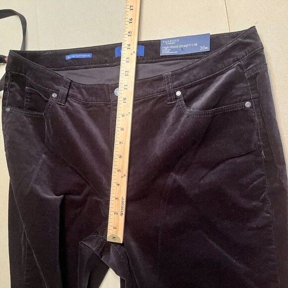 Talbots High-Rise Straight-Leg Cords Black size 16W - Picture 10 of 13